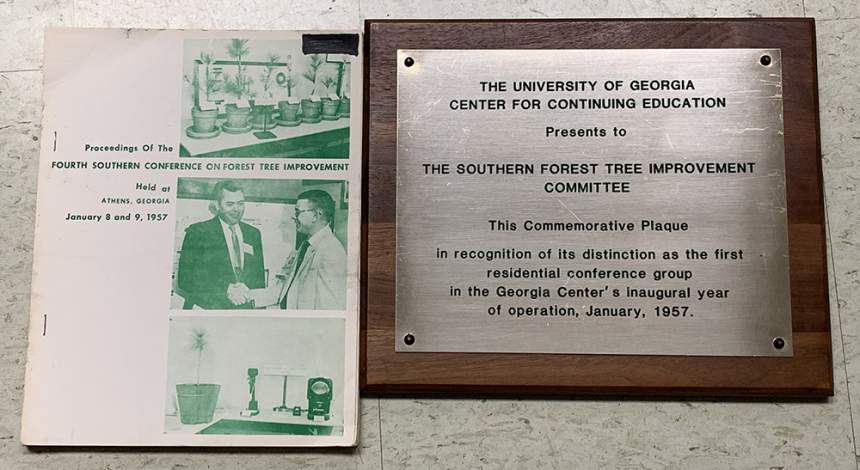 The 1957 program and plaque