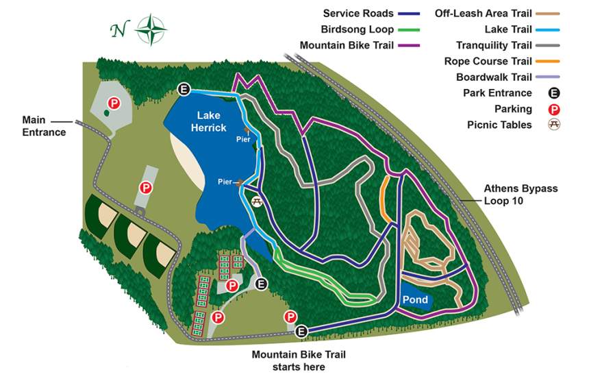 Map of trails at the park
