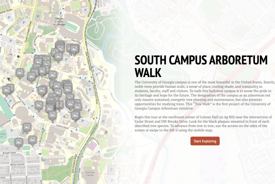 A screenshot of one of the campus tours